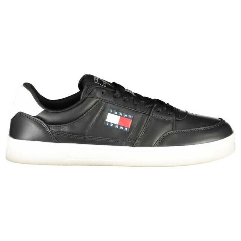 Tommy Hilfiger Black Leather Men Sneaker, theFeinheit