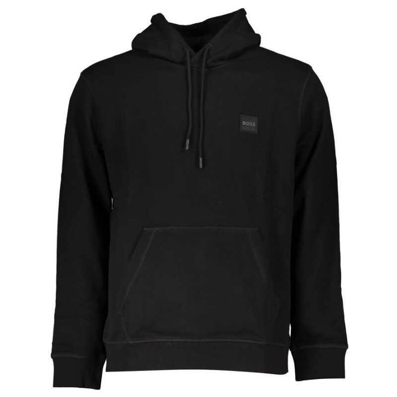 Hugo Boss Black Cotton Men Hooded Sweater, theFeinheit