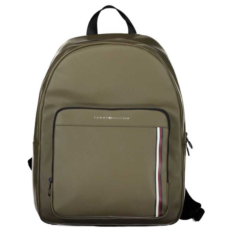 Tommy Hilfiger Green Polyethylene Men Backpack, theFeinheit