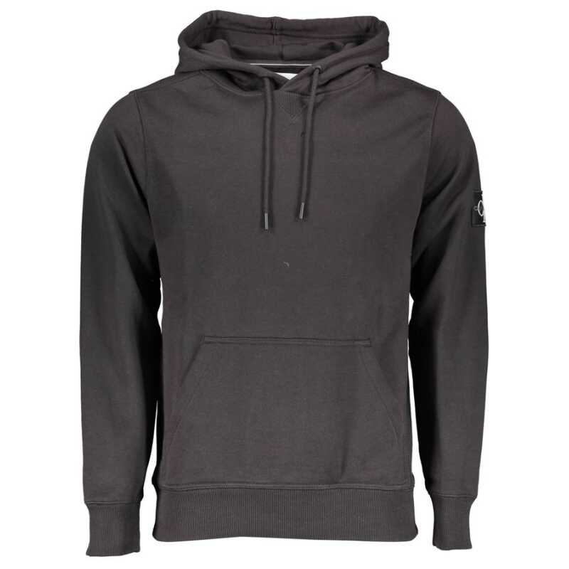 Calvin Klein Black Cotton Men Sweater with Hood, theFeinheit