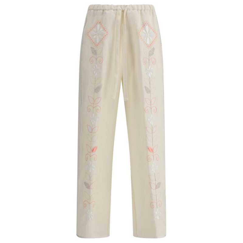Forte_Forte Embroidered linen Pants, theFeinheit