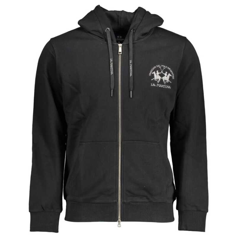 La Martina Black Cotton Men Sweater, theFeinheit
