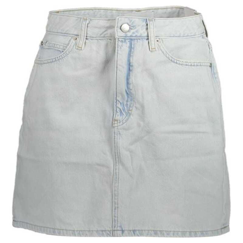 Calvin Klein Light Blue Cotton Women Skirt, theFeinheit