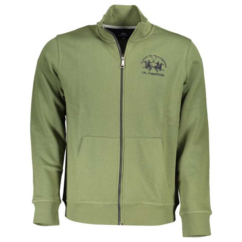 La Martina Classic Green Zippered Fleece Sweatshirt, theFeinheit