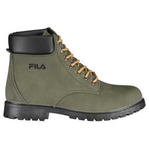 Fila Chic Green Laced Boots with Contrast Embroidery