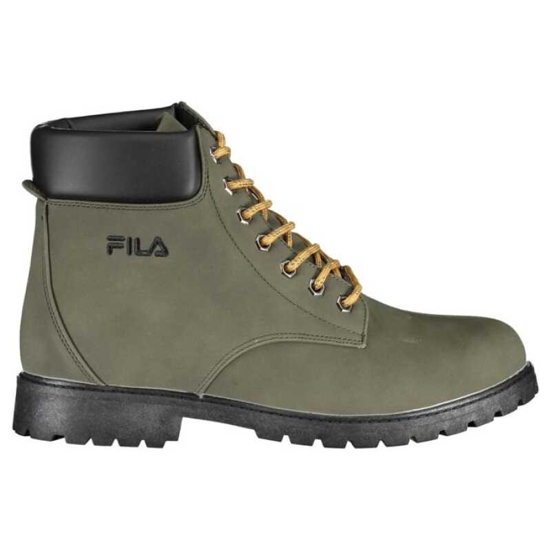 Fila Chic Green Laced Boots with Contrast Embroidery, theFeinheit