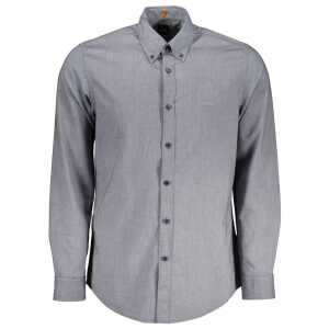 Hugo Boss Blue Cotton Men Shirt
