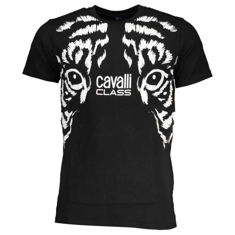 Cavalli Class Black Cotton T-Shirt, theFeinheit