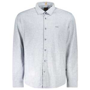 Hugo Boss Blue Cotton Men Shirt