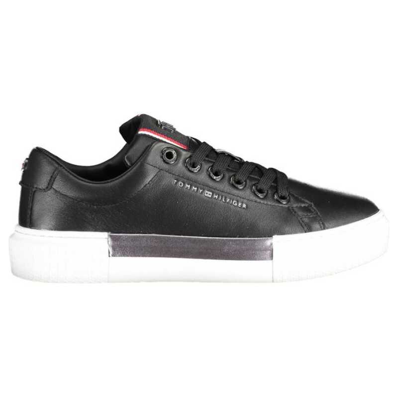 Tommy Hilfiger Black Leather Women Sneaker, theFeinheit