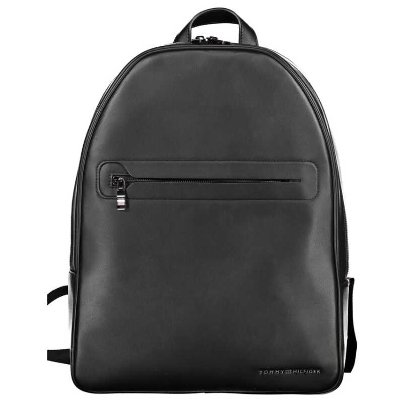 Tommy Hilfiger Black Polyester Backpack, theFeinheit