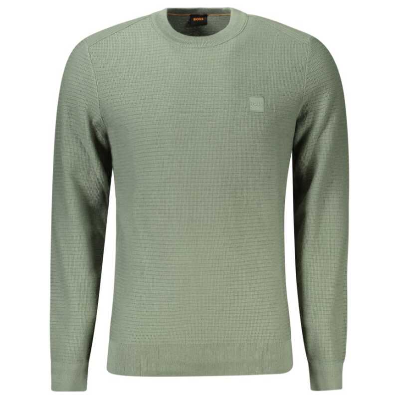 Hugo Boss Green Cotton Men Sweater, theFeinheit