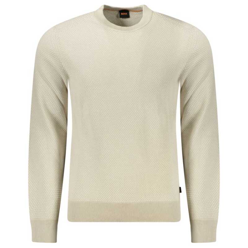 Hugo Boss Beige Cotton Men Sweater, theFeinheit