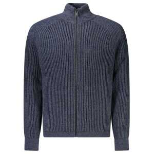 Hugo Boss Blue Wool Men Cardigan