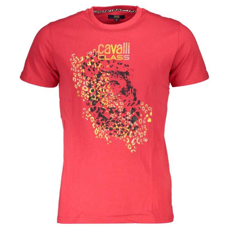 Cavalli Class Red Cotton Men T-Shirt, theFeinheit