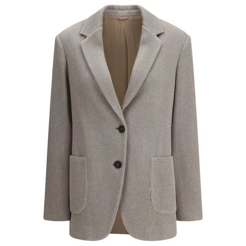 Brunello Cucinelli Ribbed deisgn lurex Jacket, theFeinheit