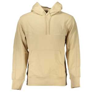 Calvin Klein Beige Brushed Cotton Hooded Sweatshirt