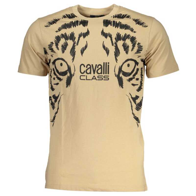 Cavalli Class Beige Cotton T-Shirt, theFeinheit