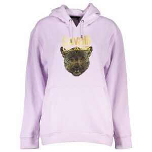 Cavalli Class Purple Cotton Sweater