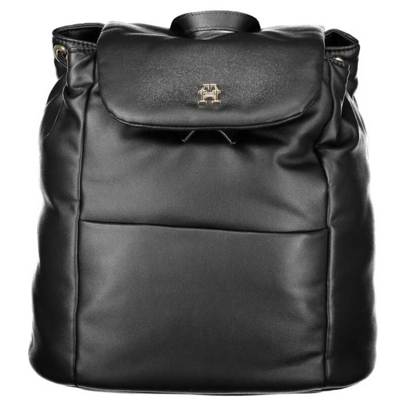 Tommy Hilfiger Black Polyester Women Backpack, theFeinheit