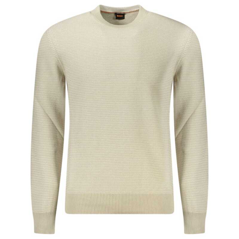 Hugo Boss Beige Cotton Men Sweater, theFeinheit