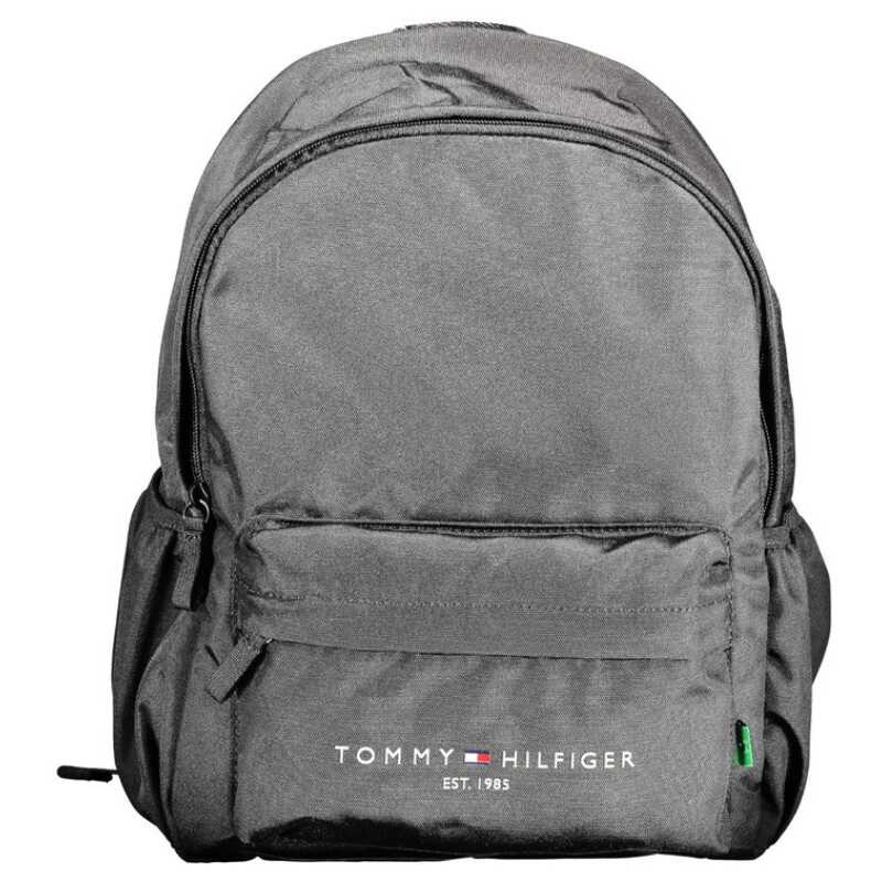 Tommy Hilfiger Black Polyester Men Backpack, theFeinheit