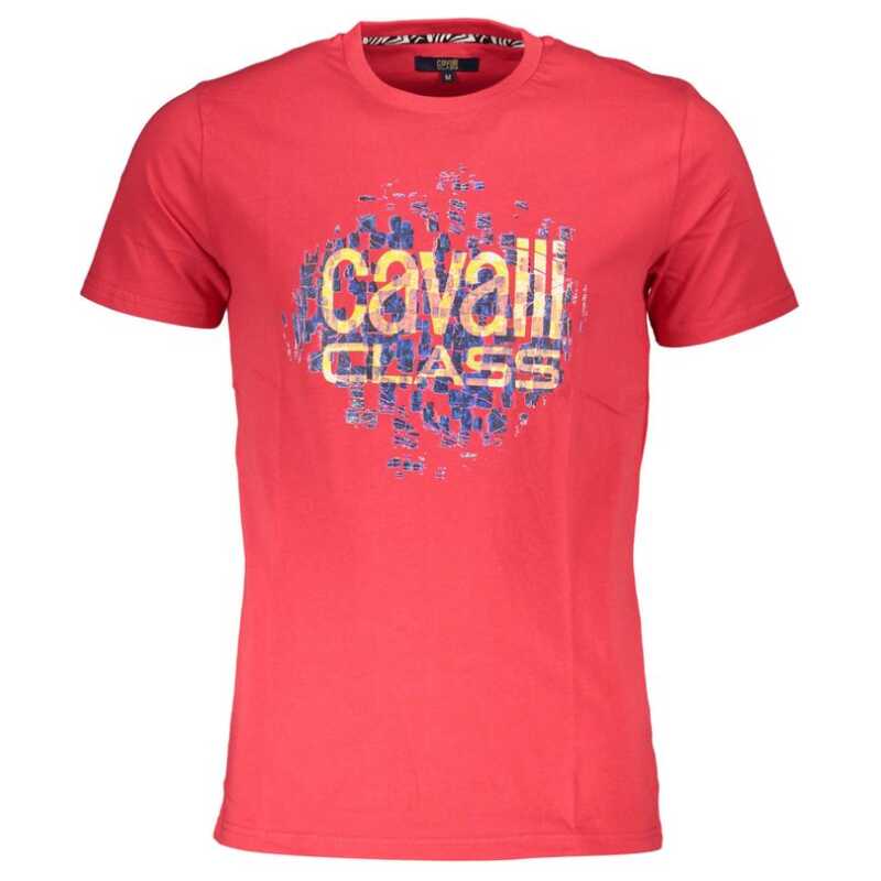 Cavalli Class Red Cotton Men T-Shirt, theFeinheit