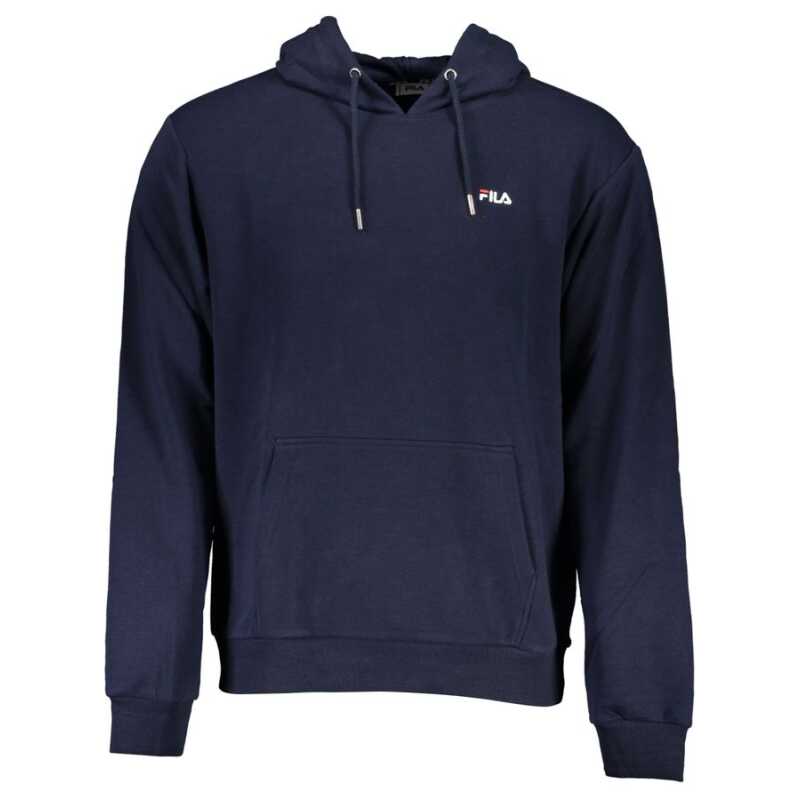 Fila Blue Cotton Blend Hooded Sweatshirt, theFeinheit