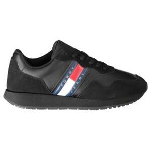 Tommy Hilfiger Black Leather Men Sneaker