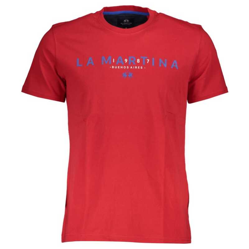 La Martina Elegant Pink Crew Neck Cotton Tee, theFeinheit