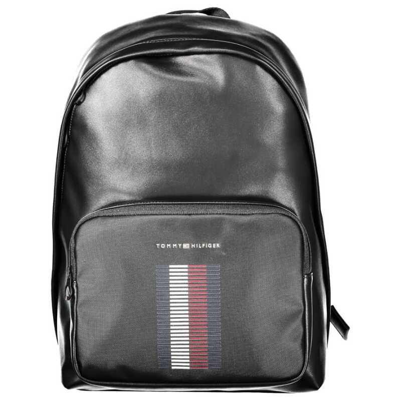Tommy Hilfiger Black Polyethylene Men Backpack, theFeinheit