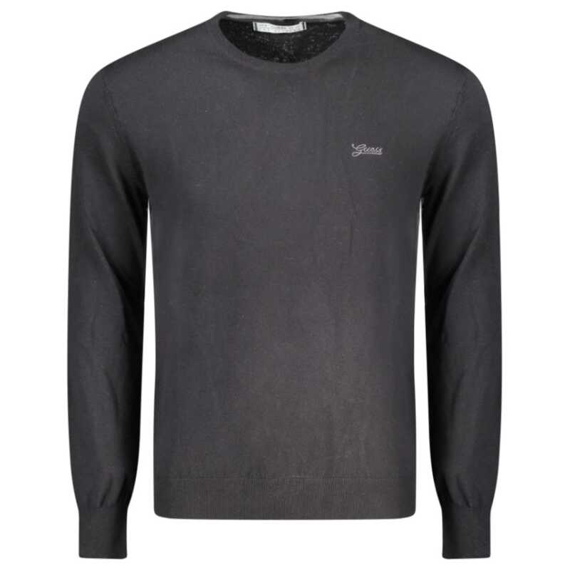 Guess Jeans Black Cotton Men Sweater, theFeinheit