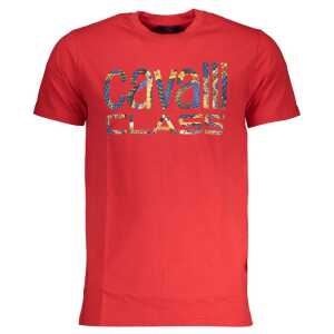 Cavalli Class Red Cotton T-Shirt