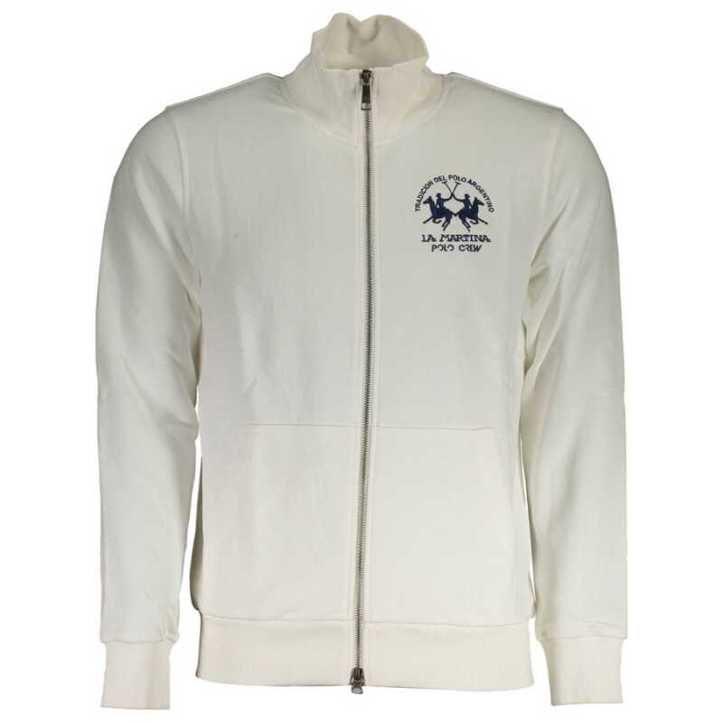 La Martina White Cotton Men Sweater, theFeinheit