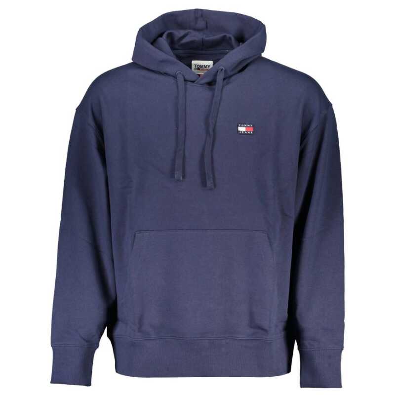 Tommy Hilfiger Chic Blue Hooded Sweatshirt with Logo Detail, theFeinheit