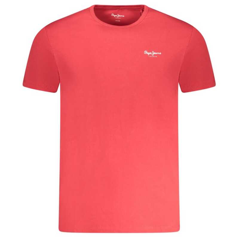 Pepe Jeans Red Cotton Men T-Shirt, theFeinheit