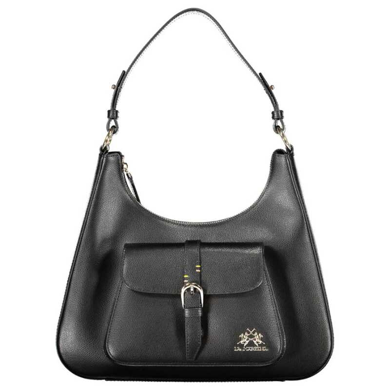 La Martina Black Leather Women Handbag, theFeinheit