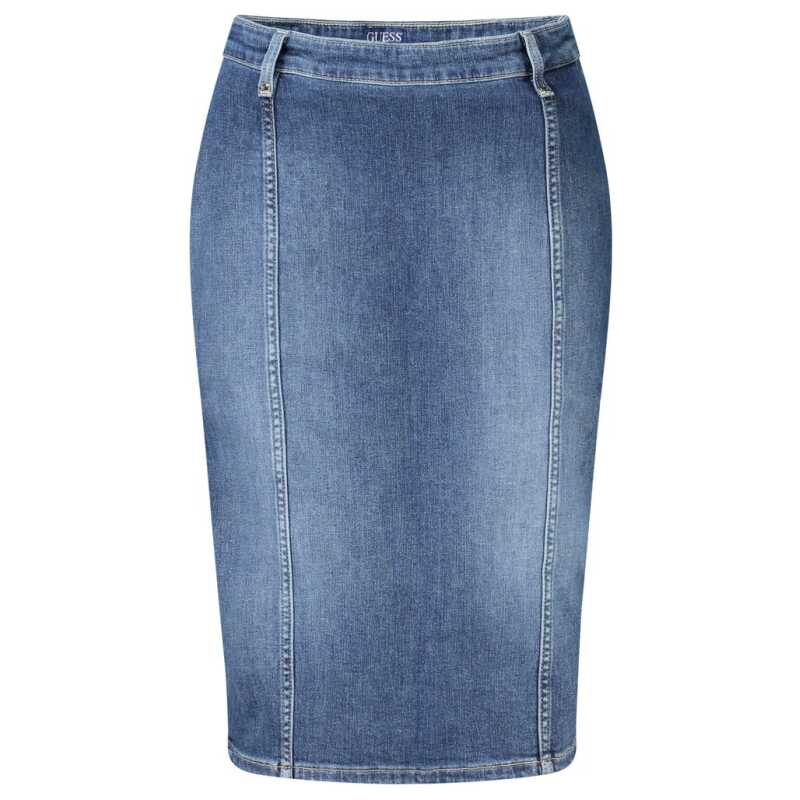 Guess Jeans Blue Cotton Women Skirt, theFeinheit