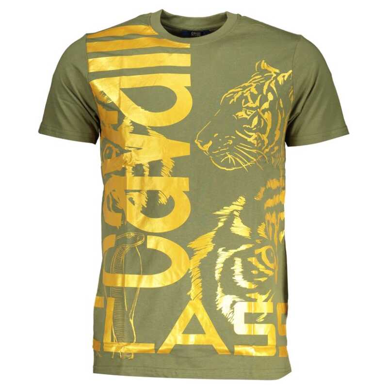Cavalli Class Green Cotton T-Shirt, theFeinheit