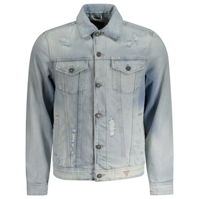 Guess Jeans Blue Cotton Jacket, theFeinheit