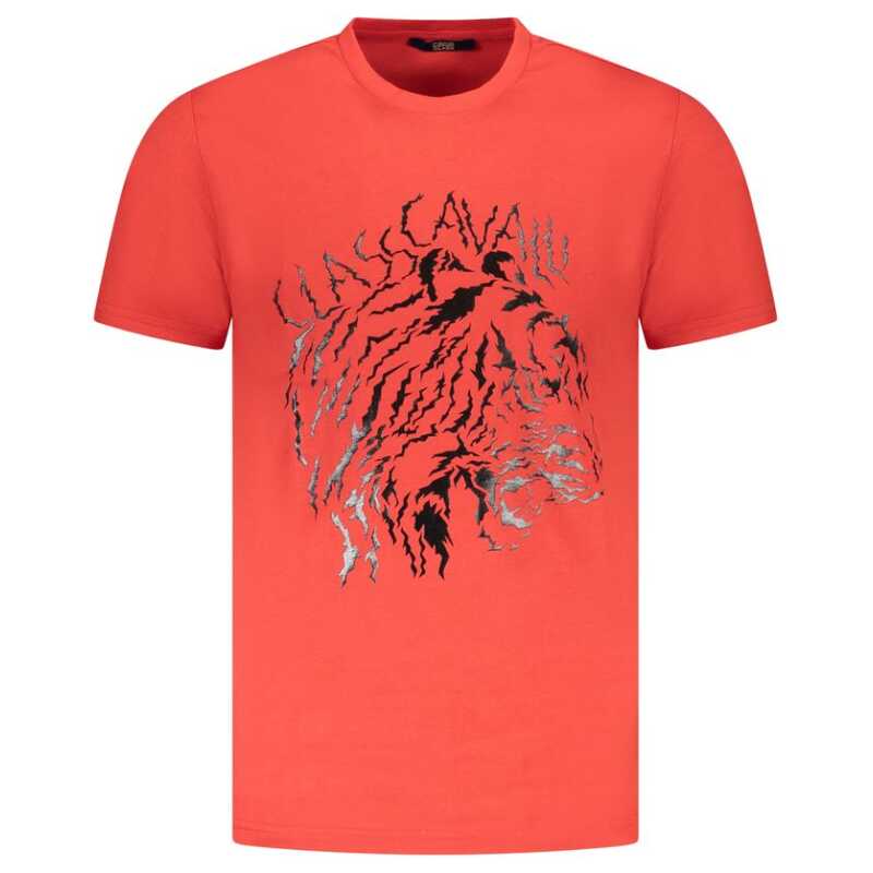 Cavalli Class Red Cotton Men T-Shirt, theFeinheit
