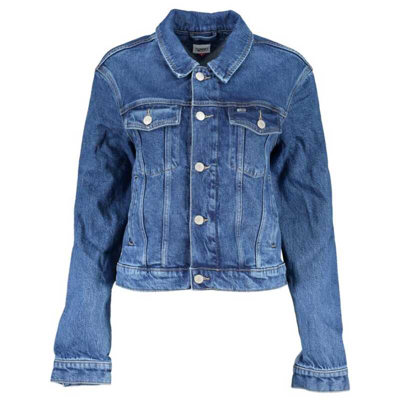 Tommy Hilfiger Blue Cotton Women Jacket, theFeinheit