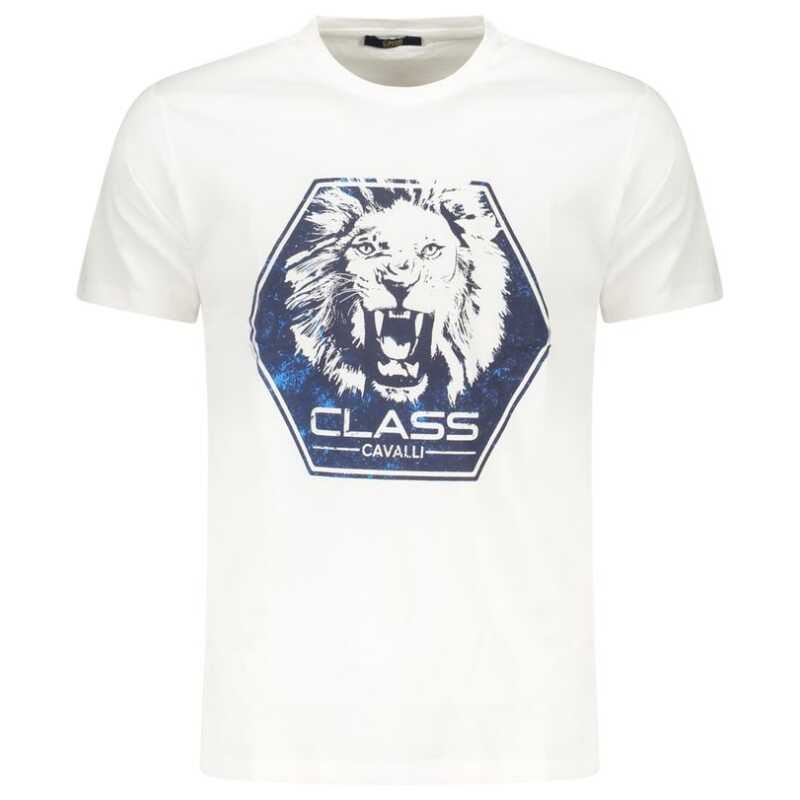 Cavalli Class White Cotton Men T-Shirt, theFeinheit