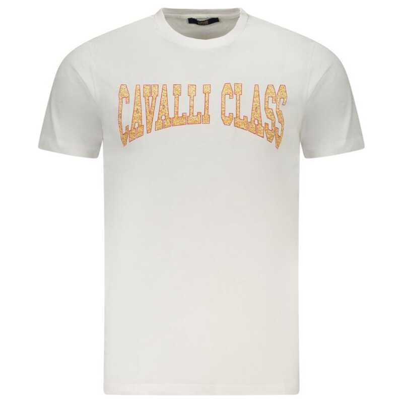 Cavalli Class White Cotton Men T-Shirt, theFeinheit
