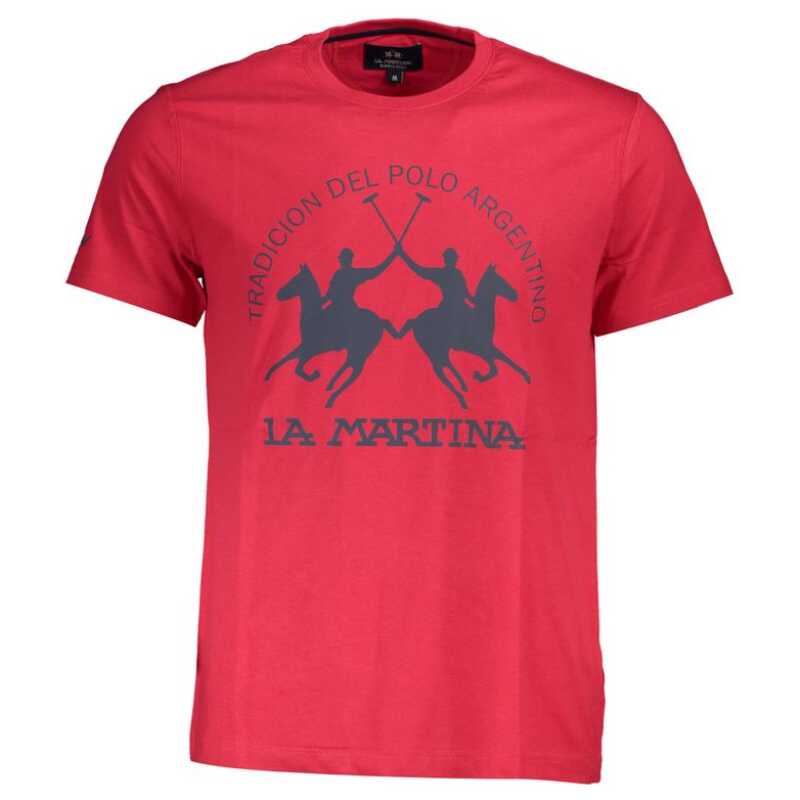 La Martina Red Cotton Men T-Shirt, theFeinheit