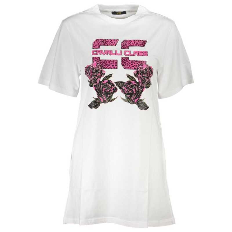 Cavalli Class White Cotton Women Dress, theFeinheit