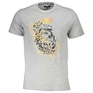 Cavalli Class Brown Cotton Men T-Shirt