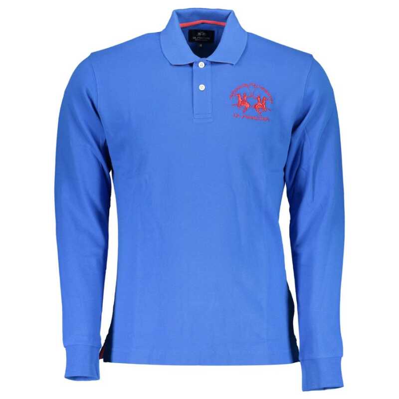 La Martina Elegant Long-Sleeved Polo in Chic Blue, theFeinheit