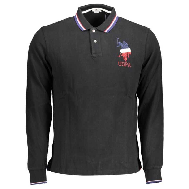 U.S. POLO ASSN. Black Cotton Men Polo Shirt, theFeinheit