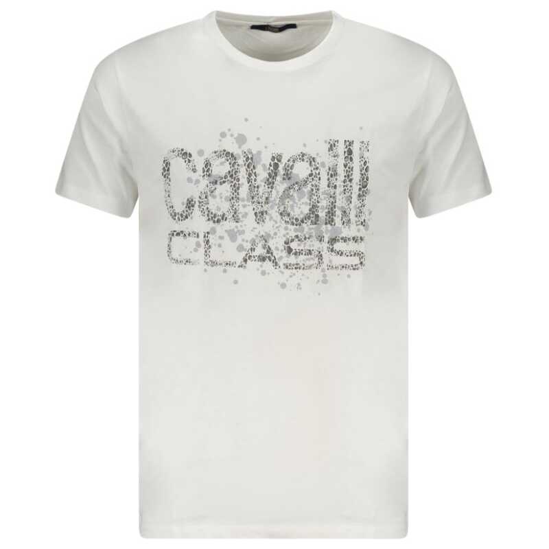 Cavalli Class White Cotton Men T-Shirt, theFeinheit